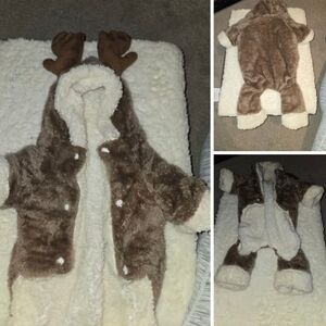 Adorable Brown and Cream Rei Deer Outfit